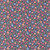 Moda Fabrics A Cat Named Stitch Camille Roskelley Lucky Small Floral Sea Blue, fabric with small pink, blue, and peach floral pattern with green leaves on a sea blue background.