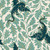 Moda Fabrics Fireglow Ruby Star Society Sarah Watts Dragon Lair Metallic Watercress Turquoise, fabric with a dragon and foliage design in metallic watercress turquoise and deep navy.