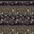 Blank Quilting Fabrics Darkly Enchanted Episodic Drawing Pumpkins Graves Positions Stripe Plum, Halloween-themed fabric with spooky pumpkin and graveyard designs, potion bottles, books, and haunted scene patterns in dark hues of purple, black, and gray.