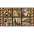 Blank Quilting Fabrics Gears and Garland Urban Essence Designs Steampunk Christmas Blocks Black Panel