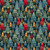 Henry Glass Fabrics Nordic Holiday Village MaryJane Carey Stacked Trees Dark Blue