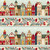 Henry Glass Fabrics Nordic Holiday Village MaryJane Carey Border Stripe Cream Multi