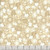 Henry Glass Fabrics Oak and Berries Jan Mott Silver Dollars Petals Cream, fabric with a pattern of cream-colored petals with brown outlines and veining, resembling a cluster of small, rounded petals.