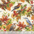 Henry Glass Fabrics Oak and Berries Jan Mott Allover Birds and Leaves Cream Multi