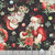 Henry Glass Fabrics Sweet Christmas Memories Color Principle Santa Toss Black