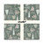 Studio E Fabrics Michelle Austin Layer Cake Ten Inch, fabric with a Christmas tree and holiday pattern in muted colors.