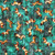 Quilting Treasures Fabrics Canyonlands Dan Morris Teal Blue Horses
