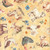 Quilting Treasures Fabrics Lil Farmers Dan Morris Yellow Farm Animals and Babies, fabric featuring illustrations of farm animals, babies, and flowers on a yellow background.