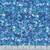Quilting Treasures Fabrics Lumenique Dan Morris Ocean Blue Stained Glass Texture, vibrant stained glass pattern in various shades of blue with black outlines.