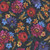 Quilting Treasures Fabrics Midnight Petals Andrea Lavery Blue Tossed Flowers