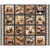 Quilting Treasures Fabrics Pandaland Dan Morris Grey Panda Bear Picture Panel, fabric panel featuring adorable pandas in various poses and floral backgrounds in warm, earthy tones.