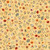 Quilting Treasures Fabrics Pandaland Dan Morris Orange Yellow Meadow Floral, fabric with a colorful floral pattern featuring orange, yellow, and muted tones on a light yellow background.