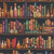 Quilting Treasures Fabrics Witchypoo Dan Morris Potion Bottles Bookshelf Stripe