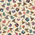 Quilting Treasures Fabrics Witchypoo Dan Morris Cream Witch Hats Shoes Broomsticks, colorful Halloween-themed fabric pattern featuring witch hats, shoes, and broomsticks.