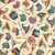 Quilting Treasures Fabrics Witchypoo Dan Morris Cream Witch Hats Shoes Broomsticks, colorful witch-themed fabric pattern with whimsical hats, shoes, broomsticks, and magical items.