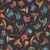 Quilting Treasures Fabrics Witchypoo Dan Morris Grey Witch Hats Shoes Broomsticks