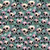 Quilting Treasures Fabrics Witchypoo Dan Morris Teal Blue Skulls