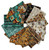 Quilting Treasures Fabrics Canyonlands Dan Morris 16 Fat Quarters, assortment of colorful fabric squares with Native American-inspired patterns and designs.