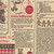 Moda Fabrics Holiday Cheer Stacy Iest Hsu North Pole News Text Mewsprint Natural Midnight, image of Christmas-themed newspaper page with snowman illustration and holiday baking contest advertisement.