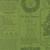 Moda Fabrics Holiday Cheer Stacy Iest Hsu North Pole News Text Mewsprint Mistletoe Green, Christmas-themed fabric featuring festive reindeer and holiday greetings.