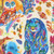 Moda Fabrics Northern Brights Amarilys Henderson Watercolor Animals Cloud, colorful watercolor-style animals and nature scene fabric design.