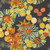 Moda Fabrics Northern Brights Amarilys Henderson Watercolor Floral Night Sky Black