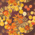 Moda Fabrics Northern Brights Amarilys Henderson Watercolor Floral Woodys Brown, vibrant watercolor floral pattern on rich brown fabric.