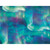 Moda Fabrics Northern Brights Amarilys Henderson Northern Lights Landscape Watercolor Sky, vibrant and colorful abstract landscape with swirling shades of blue, green, purple, and hints of yellow and white resembling an aurora borealis sky.