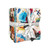 Moda Fabrics Northern Brights Amarilys Henderson 32 Fat Quarters, colorful fabric bundle with floral and butterfly prints, wrapped with a measuring tape and ribbon.