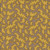 Henry Glass Fabrics Flower Pot Prints Kim Diehl Gray Oak Leaves and Berries, fabric with yellow oak leaves and berries on a gray background.