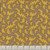 Henry Glass Fabrics Flower Pot Prints Kim Diehl Gray Oak Leaves and Berries, fabric with a pattern of yellow oak leaves and small berries on a gray background.