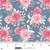 Studio E Fabrics Beautiful Bouquets Maureen Fiorellini Navy Multi Roses, floral patterned fabric with pink roses and green leaves on navy background.