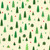 Robert Kaufman Fabrics Tiny Tidings Christmas Natural Cream Christmas Pine Trees, fabric with a pattern of various green pine trees, red stars, and decorated small Christmas trees on a cream background.