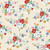 Riley Blake Fabrics Cath Kidston Signature Collection Clifton Rose Cream, floral fabric with colorful red, pink, blue, orange, and yellow flowers on a cream background.