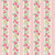 Riley Blake Fabrics Cath Kidston Signature Collection Stripe Pink, floral and stripe pattern fabric with pink roses and green leaves on a cream background.