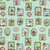 Riley Blake Fabrics Claus and Co Melissa Mortenson Wallpaper Blue, Christmas-themed fabric featuring festive characters and decorations in a colorful pattern.