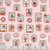 Riley Blake Fabrics Claus and Co Melissa Mortenson Wallpaper Pink