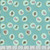 Riley Blake Fabrics Claus and Co Melissa Mortenson Ornaments Blue, fabric pattern featuring pink and green ornaments with festive characters on a blue background.