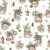 Riley Blake Fabrics Holiday Spirit Lisa Audit Main Cream, Christmas-themed fabric with jars, pinecones, holly, and holiday motifs.