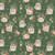 Riley Blake Fabrics Holiday Spirit Lisa Audit Main Green, Christmas-themed fabric pattern with mason jars filled with festive greenery, pine cones, berries, and holiday words like 'Joy', 'Hope', 'Noel', and 'Love' on a green background.