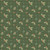 Riley Blake Fabrics Holiday Spirit Lisa Audit Berries Green, Christmas-themed fabric with holly, pinecones, and berries pattern on green background.