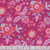 Riley Blake Fabrics Kipling Gardens Lily Ashbury Jacobean Floral Fuchsia, vibrant pink fabric with a colorful floral pattern featuring leaves, flowers, and intricate details.