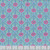 Riley Blake Fabrics Kipling Gardens Lily Ashbury Fairweather Blue, Fabric with a floral and ornamental pattern in pink, green, and blue on a light blue background."