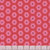 Riley Blake Fabrics Kipling Gardens Lily Ashbury Everly Sunset Orange, fabric with pink, red, and blue floral geometric pattern in hexagons.