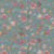 Riley Blake Fabrics Northanger Abbey Jane Austen Morland Blue, floral fabric with pink, purple, yellow flowers and green leaves on a blue background.