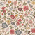 Riley Blake Fabrics Northanger Abbey Jane Austen Morland Cream, floral printed fabric with pink, yellow, blue, and brown flowers on a cream background.