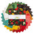 Riley Blake Fabrics Orchard House Heather Peterson 10 Inch Stacker, 42 Pcs, featuring various colorful fabric squares with floral, holiday, and patterned designs.