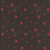 Riley Blake Fabrics Orchard House Heather Peterson Rose Clusters Black, fabric with pink rose clusters and green leaves on a dark background.