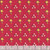 Riley Blake Fabrics Orchard House Heather Peterson Medallions Red, floral fabric pattern with yellow flowers, green leaves, and red background, ideal for quilting and craft projects.