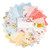 Riley Blake Fabrics Sketchbook Lisa Audit 5 Inch Stacker, 42 Pieces, fabric bundle with floral and polka dot patterns in pastel colors for quilting and crafting.